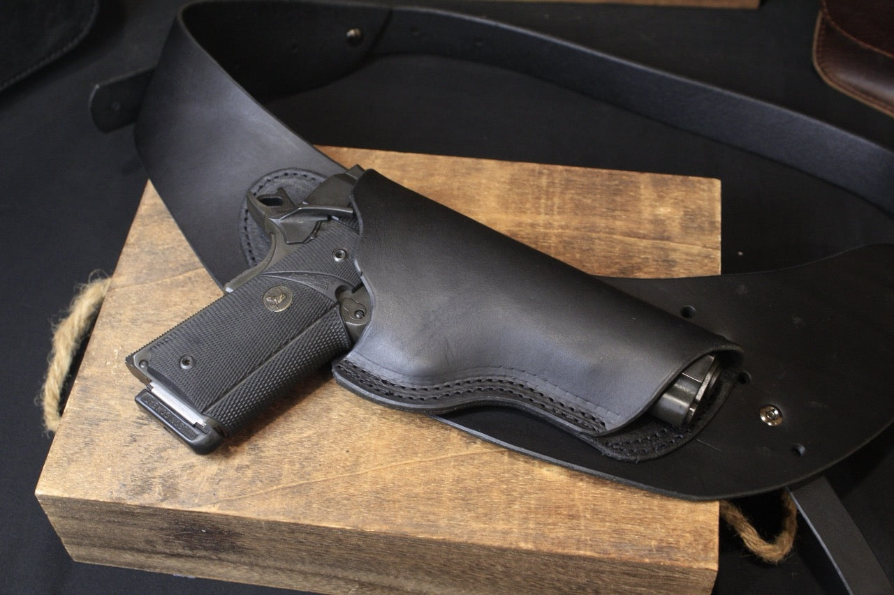 OTS holster (19/11 frame), shoulder holster, top right view