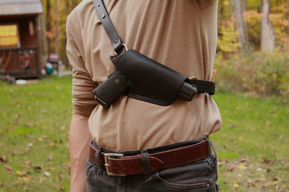 19/11 Frame Shoulder Rig , shoulder holster, closeup