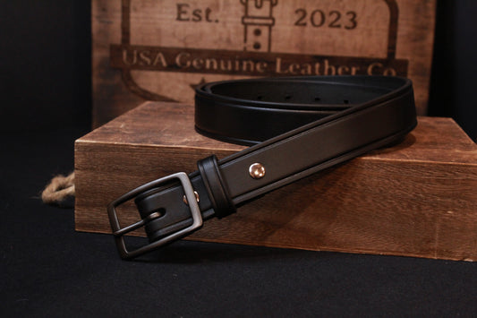 The Sharp Dressed Man Leather Belt - Black