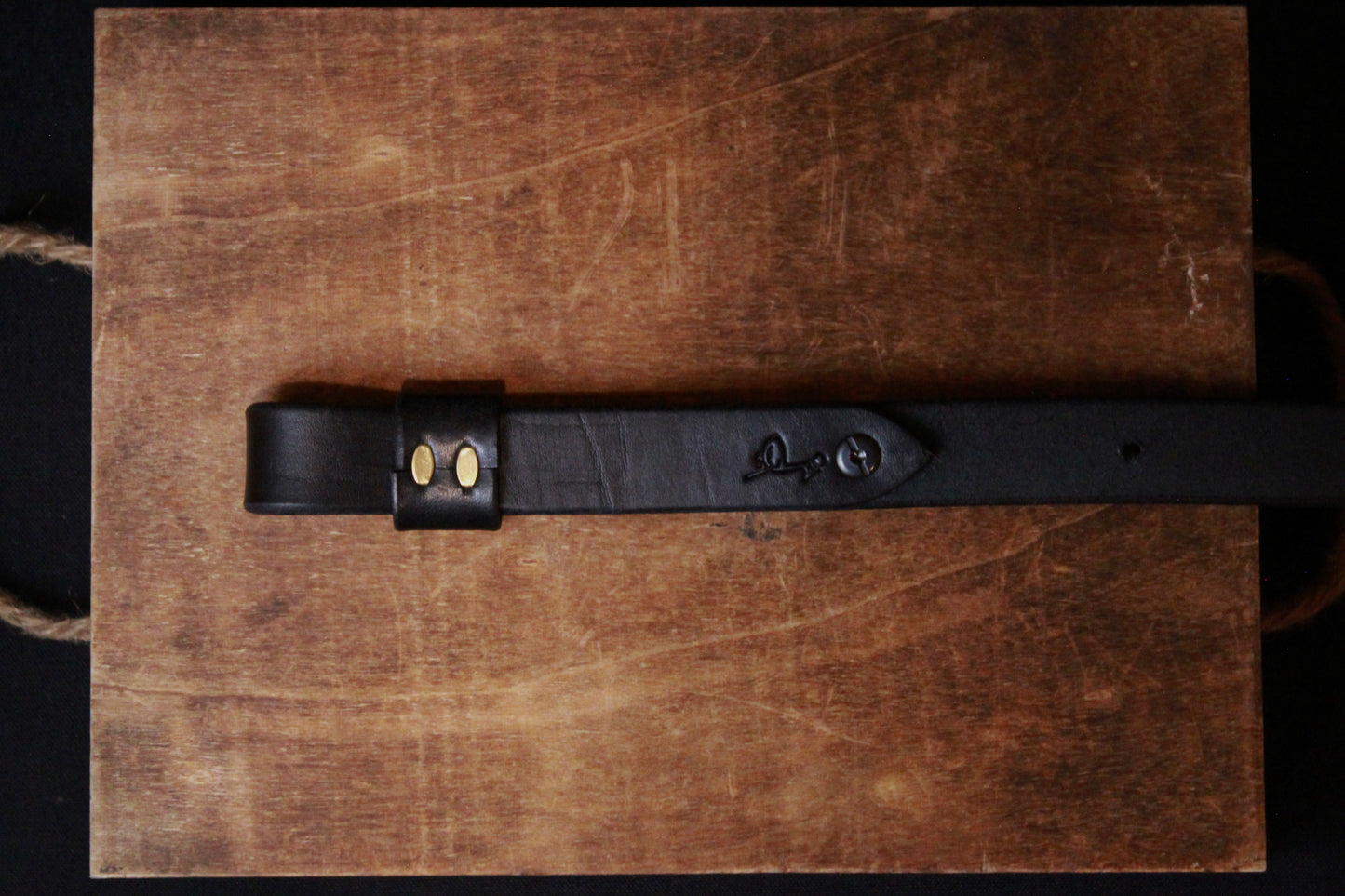 Black Classic leather gun sling - classic leather gun strap, classic leather rifle sling, classic leather rifle strap - handcrafted - for hunting - back