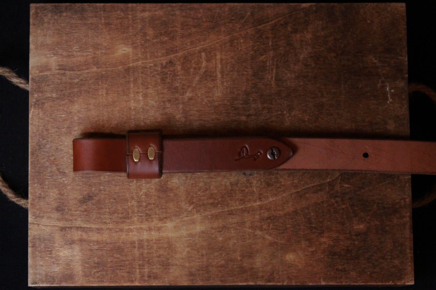 Brown Classic leather Rifle Sling - Classic leather rifle strap - classic leather gun sling - classic leather gun strap - handcrafted, for hunting, inside