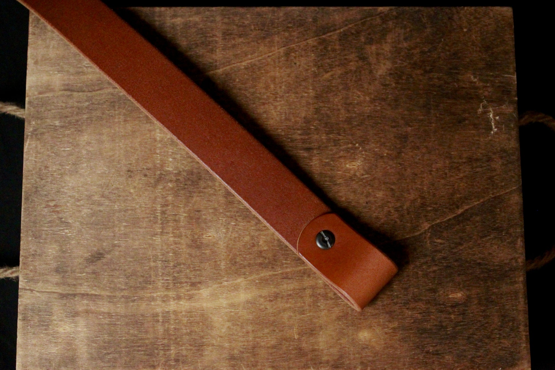 Classic Gun Sling, rifle sling, brown, top view, top end