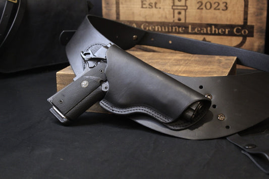OTS holster (19/11 frame), shoulder holster, front right view, close