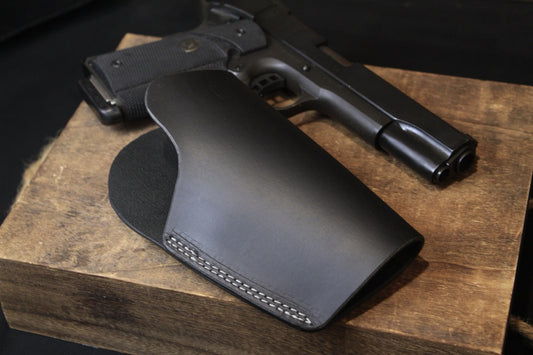 classic 19/11 frame gun holster, top right view
