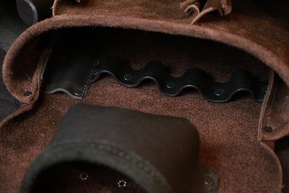 leather Tool Bag, brown, inside view
